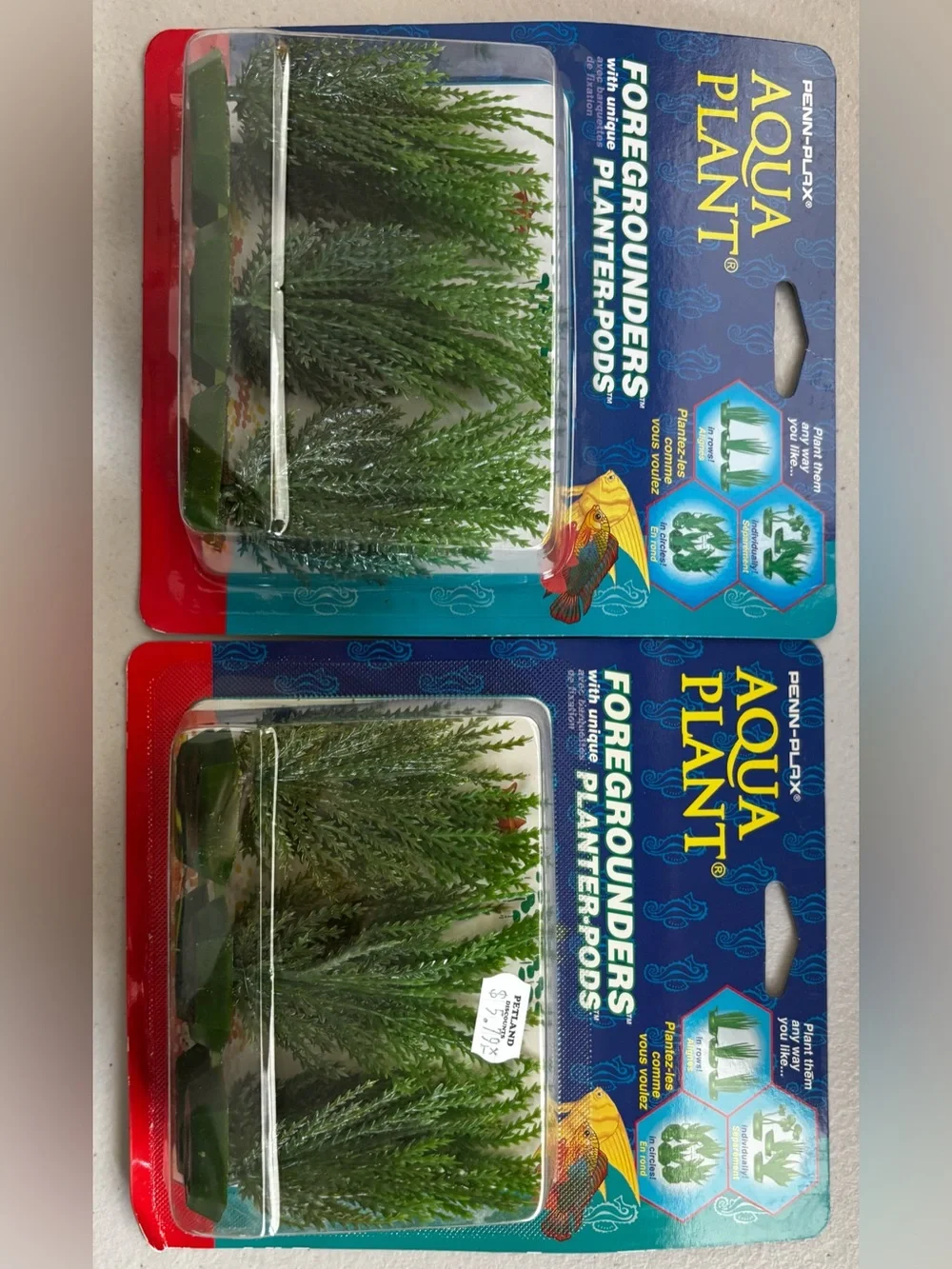Penn-Plax Aqua Plant Willowmoss Foregrounders w Planter Pods Fish Tank Decor